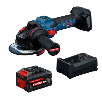 Product Image Dynamic of Bosch EXWS18V-15SB18X 18V EXPERT 5 – 6 In. Angle Grinder with Slide Switch Kit.