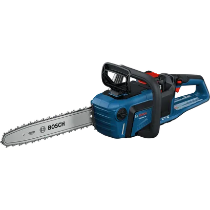 Product Image Dynamic of Bosch GKE18V-40N 18V 16 In. Chainsaw (Bare Tool) on the white background.