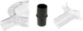 Product Image Dynamic of Bosch RA1172AT 2-Hood Dust Extraction kit on a white background.