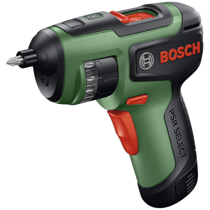 Product Image Dynamic of Bosch PSR-SELECT 4V Max Multi-Bit Screwdriver on a white background.