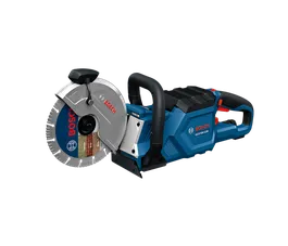 Product Image Dynamic of Bosch GCS18V-230N 18V Brushless 9 In. Cutoff Saw (Bare Tool) on a white background.