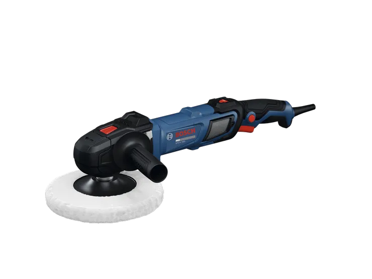 Product Image Dynamic Bosch GPO14-180S 7 In. Rotary Polisher on a white background.
