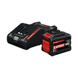 Product Image Dynamic of Bosch GXS18V-28N115X 18V 15 Ah Battery & Charger Kit on a white background.
