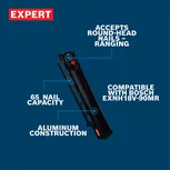 Walkaround Image of Bosch 21EXTMAG 21º Ext. Magazine on a blue background.