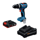 Dynamic Image of Bosch GSR18V-52B12 18V Drill/Driver Kit with Battery and Charger.