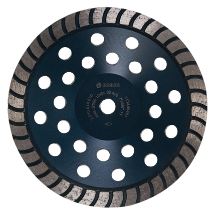 Copa de diamante con hilera turbo, 7"