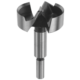 Broca Forstner de metal con filos de corte.