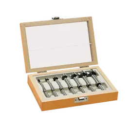 Juego de brocas Bosch en caja de madera.