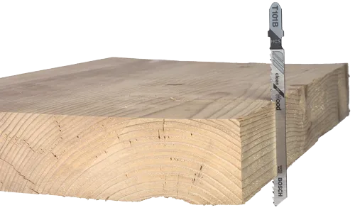 Hoja de sierra de calar Bosch T101B para cortar madera.