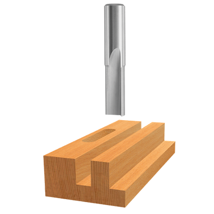 Broca recta de 2 ranuras, acero de alta velocidad, 1/4" x 3/4"