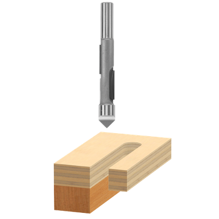 Broca piloto para panel con dientes escalonados y punta de carburo, 5/8" x 2-3/16"