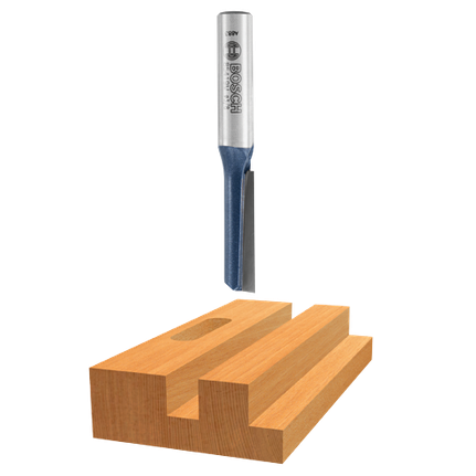 Broca recta, con 1 ranura y punta de carburo, 1/4" x 1"