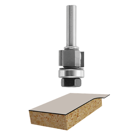 Broca para cortes al ras de 2 ranuras, punta de carburo, 5/8" x 3/8"