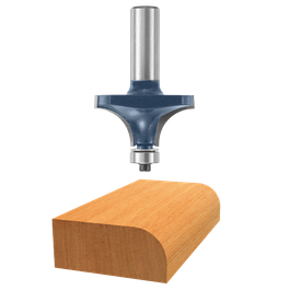 Fresa Bosch con visualización de corte en madera.