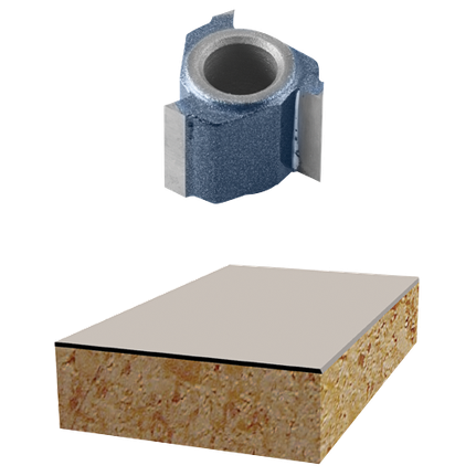 Broca de repuesto para cortes al ras de 3 ranuras, punta de carburo, 5/8" x 3/8"