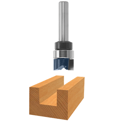 Broca con punta de carburo montada arriba del cojinete, para limpieza de dado, 2 ranuras, 1/2" x 1/4"
