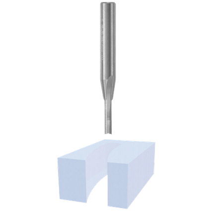 Broca de 2 ranuras, ranura en O, carburo sólido, 1/8" x 1/2"