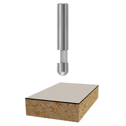 Brocas de carburo sólido de 1 ranura para cortes al ras, 1/4" x 1/4", 100 piezas